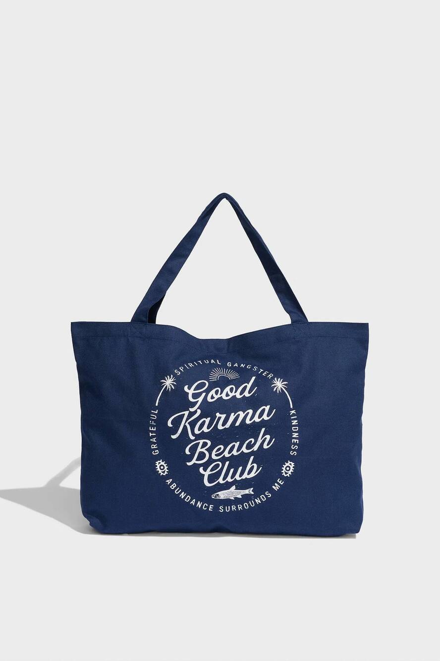 NEW SPIRITUAL GANGSTER women's beach club tote bag in indigo